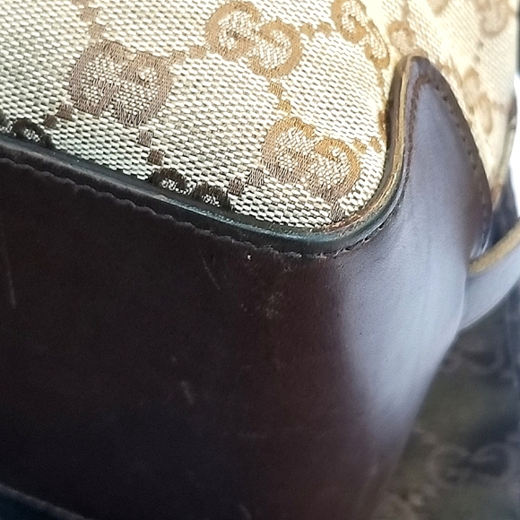 Auth Gucci large GG canvas leather tote - Picture 13 of 16